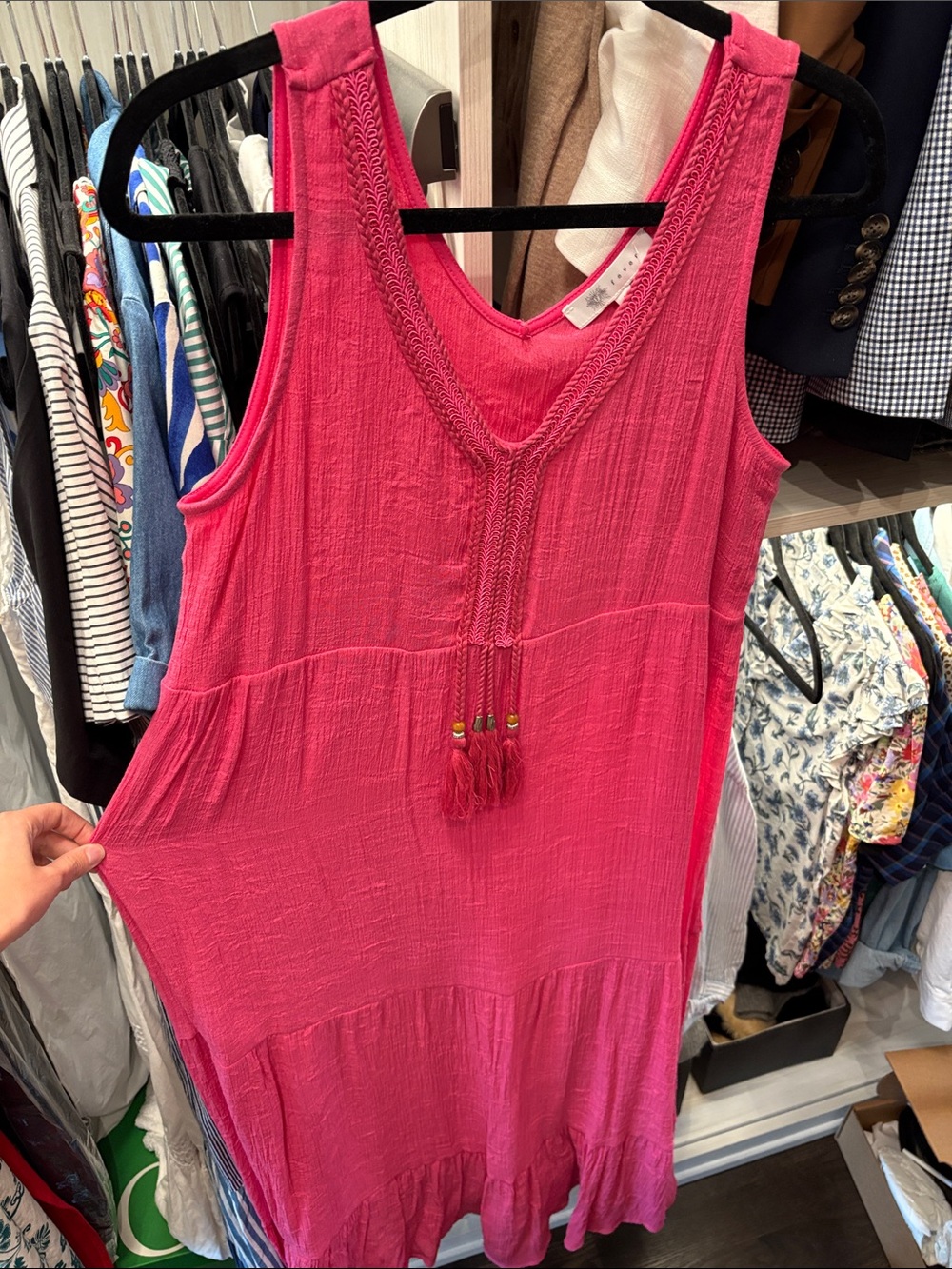 Fever maxi dress with beaded rope detail - size L